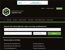 Tablet Screenshot of cybersecurityjobsite.com